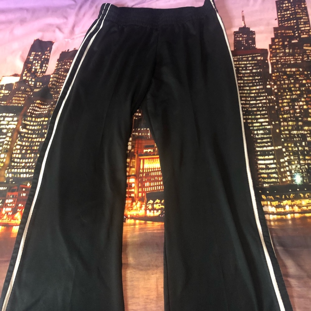Black and white Champion jogger sweatpants